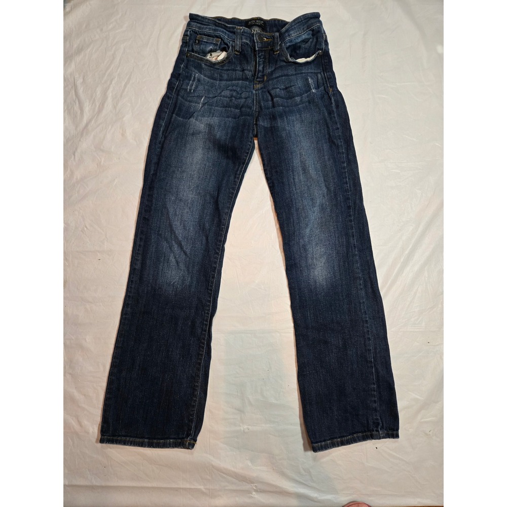 Judy Blue Los Angeles Dark Wash Straight Leg Distressed Jeans Size 5 27